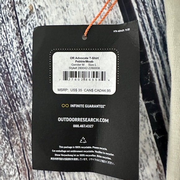 Outdoor Research Yellow & Cream Tees - Picture 9 of 9